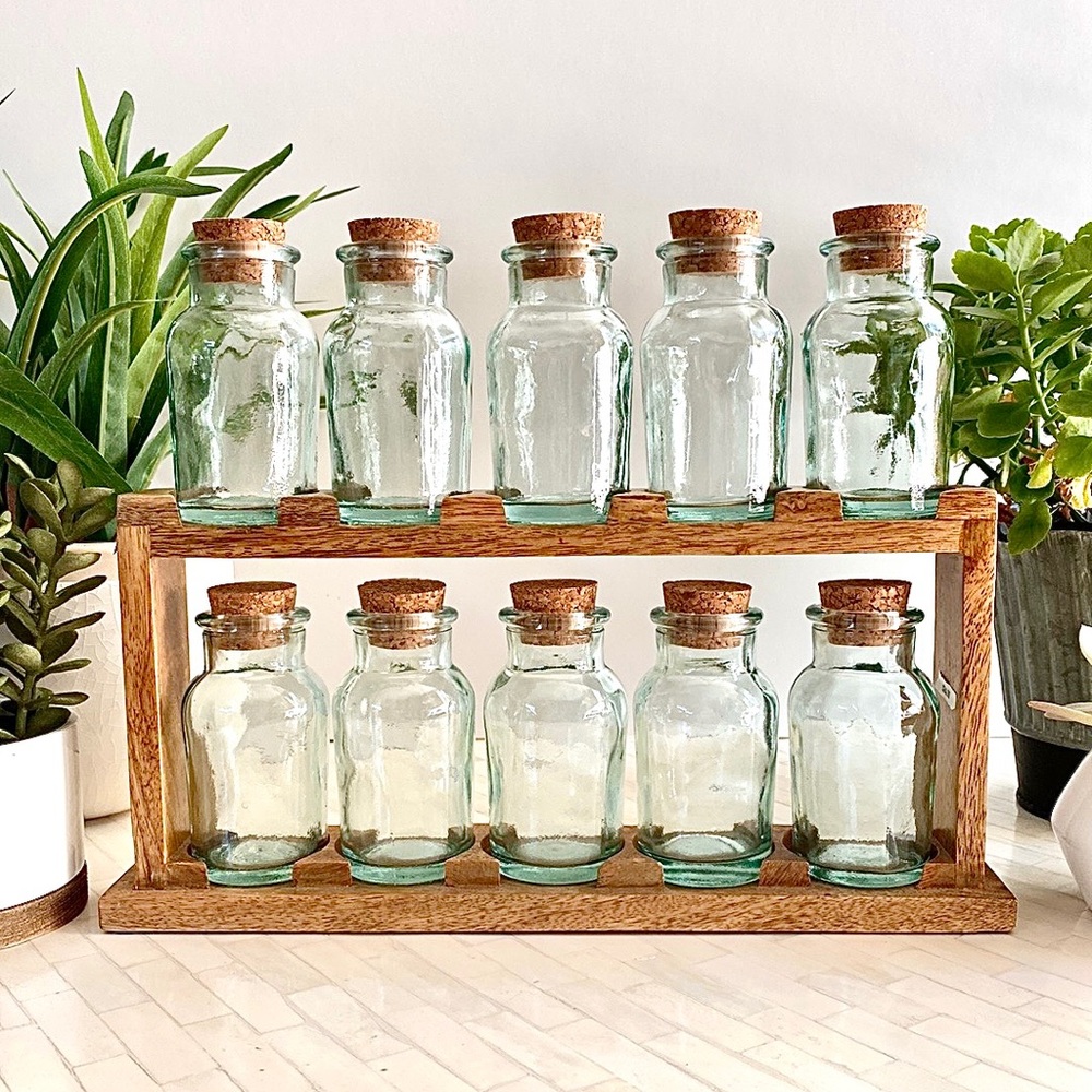 West Elm Recycled Glass and Cork Spice Rack